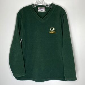 Vintage Game Day Vneck Green Bay Packers Sweatshirt Large